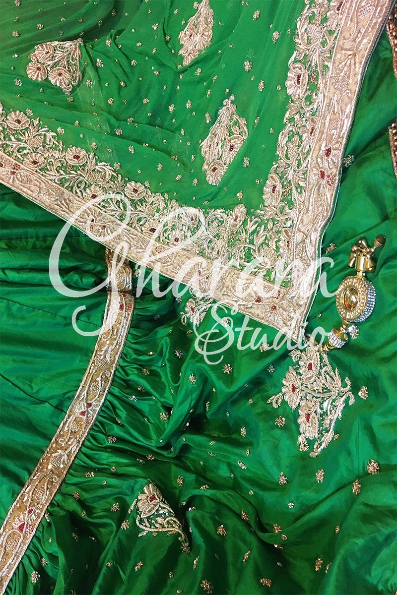 Green Silk Gharara